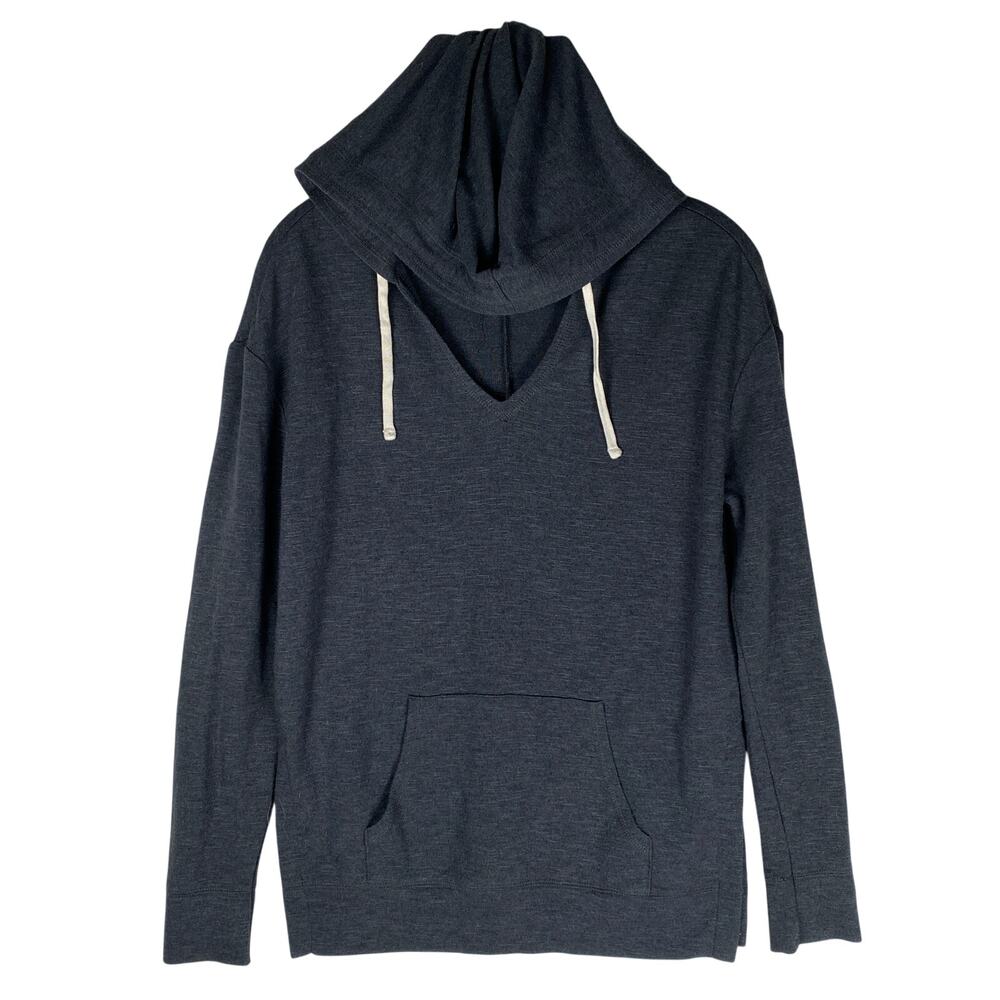 Mossimo V Neck Pullover Hoodie Women S Gray Athleisure Sporty Y2K Loungewear